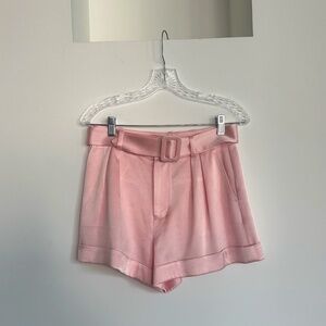 Alice + Olivia Marsha Belted Short in Pink